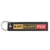 Nyckelband - EAT, SLEEP, FLY - Svart/Guld/Vit/Röd