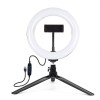 Puluz Ringbelysning 20cm LED med Tripod bordsstativ och mobilhållare - Vlogg-kit PKT3073B