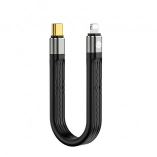 ActionKing USB-C - Lightning kabel, PD 20W, 0.14m - Svart