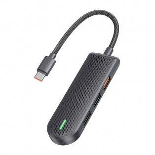 Mcdodo USB-C Hub HU-1430, 1xUSB 3.0 / 2xUSB 2.0 + Minneskortläsare microSD - 5Gbps