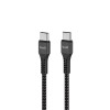 Budi Spring Cable USB-C - USB-C, Kabel, Spiral, 65W, 1.8m - Svart