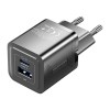 Vention Charger FEQB0-EU GaN - Väggladdare - Snabbladdare QC3.0+ / PD 30W - 100-240V, 2xUSB Typ A/C - Svart