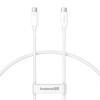 Baseus Superior Series 2 USB-C - USB-C Kabel, USB4, 40Gbps, 240W, 48V/5A, 1m - Vit