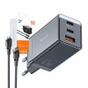 Mcdodo GaN Wall Charger CH-1544 - Väggladdare - Snabbladdare QC4+ / PD 67W - 110-240V till USB - 3xUSB Typ A/C - Svart