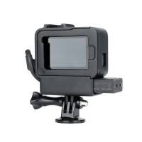 Skyddsram Vlog med tillbehörshållare hot/cold shoe och hållare för mikrofonadapter till GoPro Hero5/6/7 - Kit