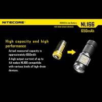 Nitecore NL166 Li-ion - RCR123 Batteri - 650mAh, 3,7V