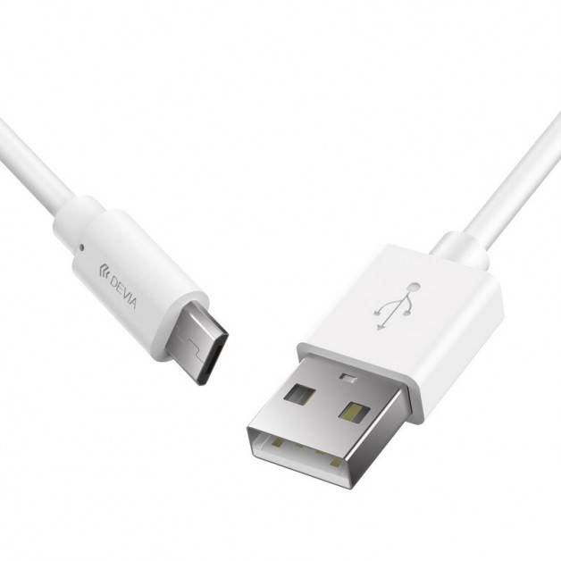 Devia Kintone Cable USB-A - USB-C Kabel, 2A, 1m - Vit