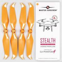 Master Airscrew - DJI Phantom 4 Stealth Upgrade Propellers - Propeller till DJI Phantom 4 - Orange - Kit 4-Pack