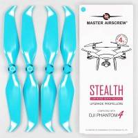 Master Airscrew - DJI Phantom 4 Stealth Upgrade Propellers - Propeller till DJI Phantom 4 - Blå - Kit 4-Pack