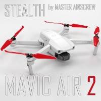Master Airscrew - DJI Mavic Air 2 Stealth Upgrade Propellers - Propeller till DJI Mavic Air 2 - Röd - Kit 4-Pack