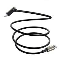 Baseus Hammer USB-C kabel PD 3.1 Gen2, 4K, 100W, 20V/5A, 1.5m - Vinklad - Svart