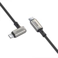 Baseus Hammer USB-C kabel PD 3.1 Gen2, 4K, 100W, 20V/5A, 1.5m - Vinklad - Svart