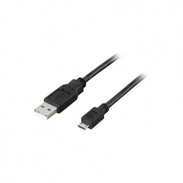 DELTACO USB 2.0 kabel, Typ A ha - Typ Micro B ha 5-pin 1m - svart