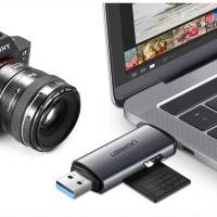 Ugreen USB-C / USB-A Card Reader - Minneskortläsare med dubbla USB-anslutningar - 5Gbps