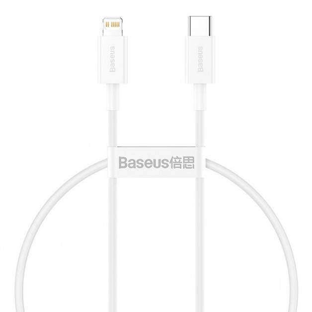 Baseus Superior Series USB-C - Lightning Kabel, PD, 20W, 0.25m - Vit