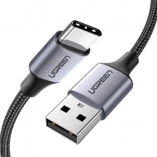 Ugreen USB-A - USB-C kabel, QC3.0, 5V/3A, 0.25m - Svart