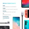 Ugreen USB-C kabel PD 2.0 / QC3.0, 100W, 20v/5A, Vinkel 90 grader, 2m - Svart