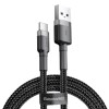 Baseus Cafule USB-A - USB-C kabel, 3A, 0.5m - Svart