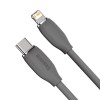 Baseus Jelly Cable USB-C - Lightning Kabel, Silikon, 20W, 1.2m - Grå
