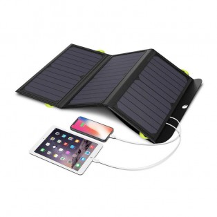 Allpowers 21W Solar Charger + PB 10000mAh - Ultraportabelt Solpanel 21W med PowerBank