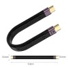 ActionKing USB-C kabel USB4, Thunderbolt 3, 40Gbps, PD 100W, 20V/5A, 0.14m - Svart
